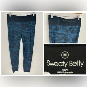 Sweaty Betty Power‎ Womens Reflective Leggings Size Medium 7/8 Workout 28x25